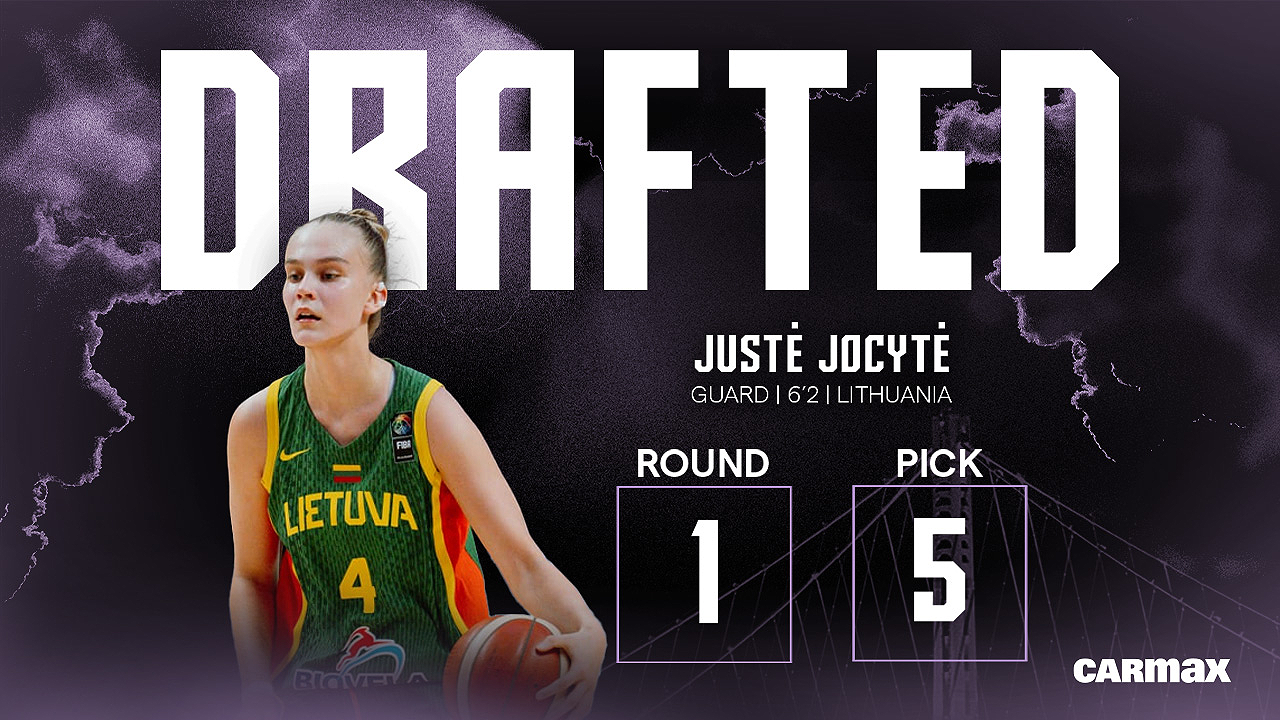 Valkyries Select Justė Jocytė Fifth Overall, Shyanne Sellers 17th and Kaitlyn Chen 30th in 2025 Draft, Presented by CarMax